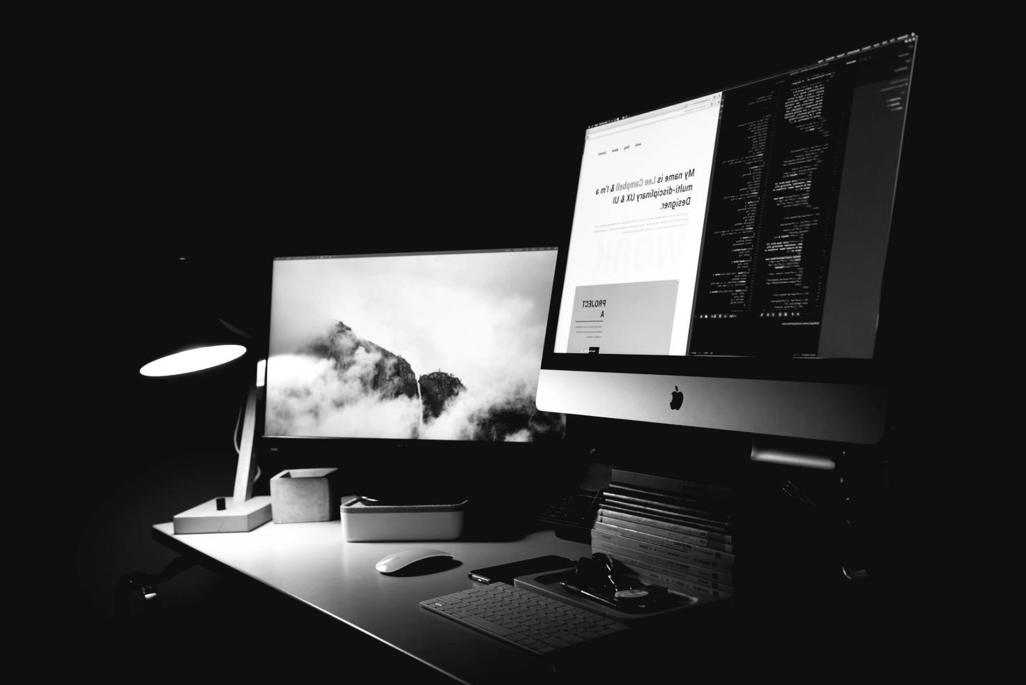 Creative workspace with game development tools and animation software